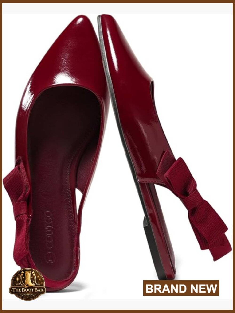 Slingback Flats Bow Pointed Toe Closed Toe Dress Shoes Slip on Work Party Shoes